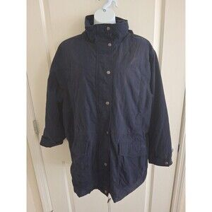 Vintage L.L. Bean Baxter State Parka Jacket Womens Petite XL Insulated Navy Blue